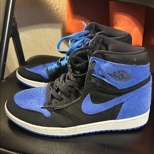 Jordan Black and Blue Sneakers